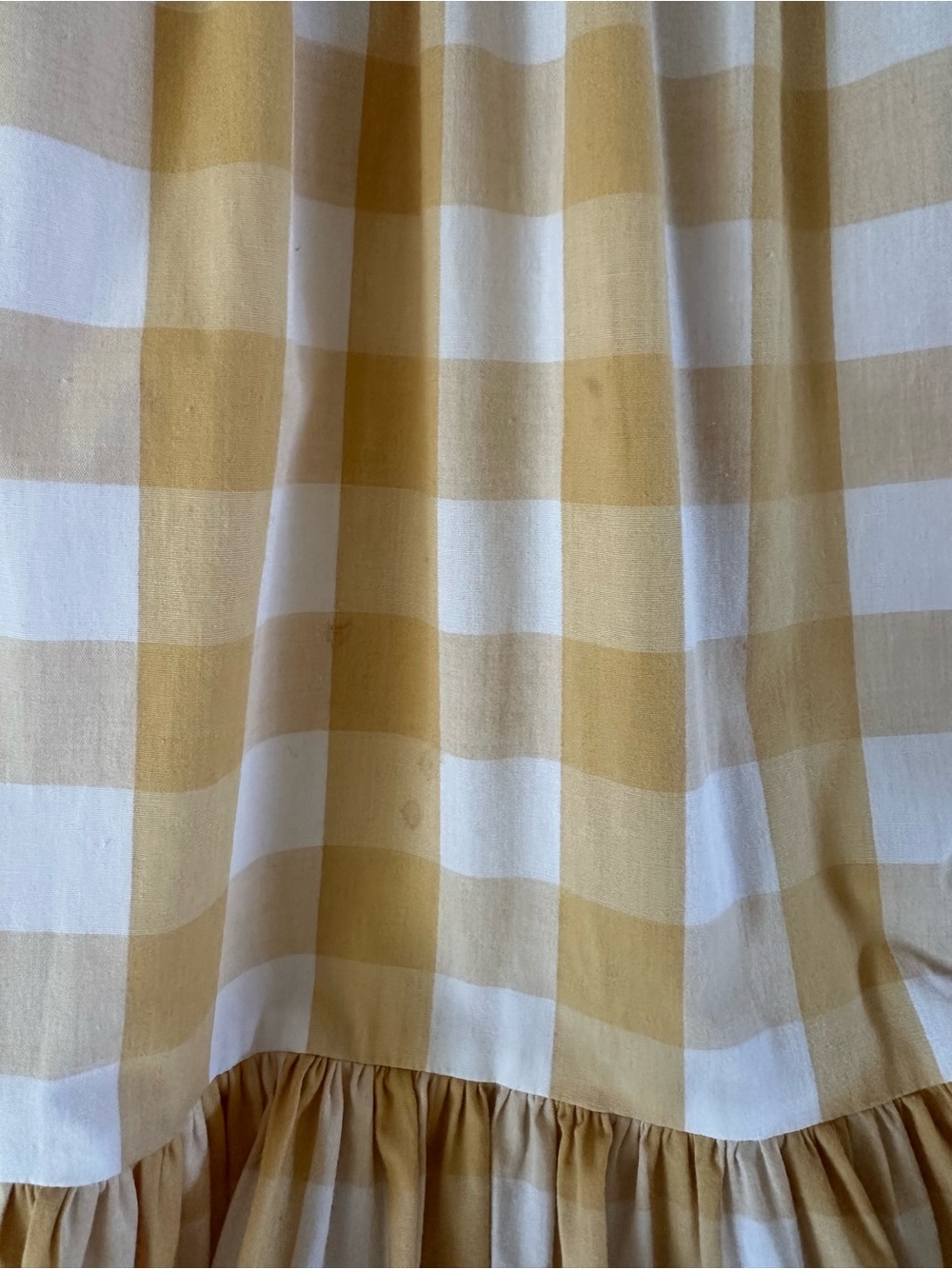 Abercrombie & Fitch Yellow Gingham Smocked Maxi Dress S - Picture 16 of 16